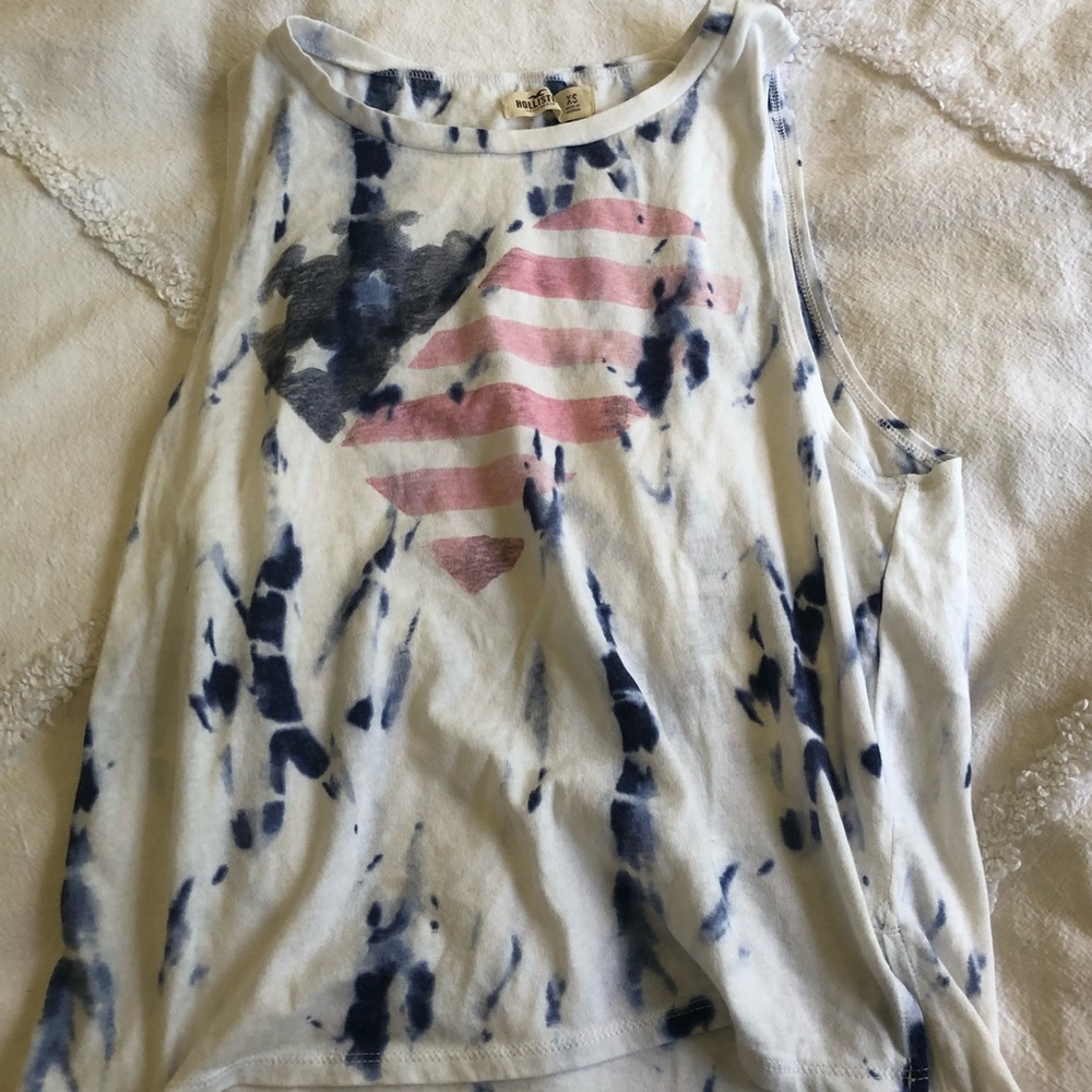 Hollister red,white and blue tank